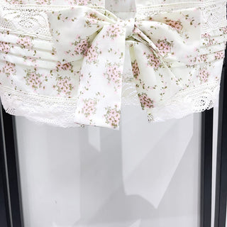 Floral Lace Trim Balloon Sleeve Blouse