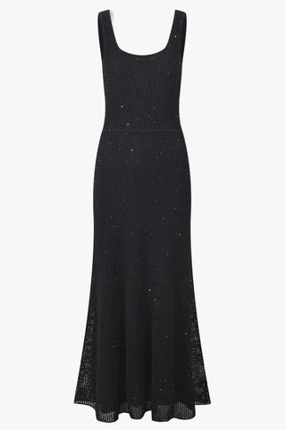 Sunlit Escape Sleeveless Open Knit Long Dress