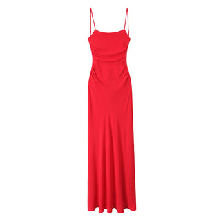 Sleeveless Red Long Dress