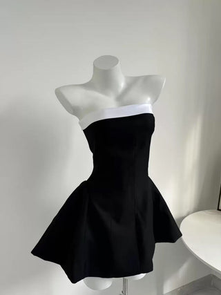 Strapless Flared Mini Dress
