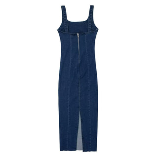 Jenny Sleeveless  Denim Long Dress
