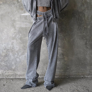 Low Waisted  Straight Leg Pants