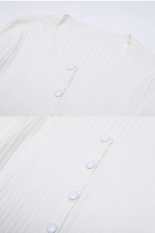 Everyday Chic Ribbed Button-Up Knit Cardigan