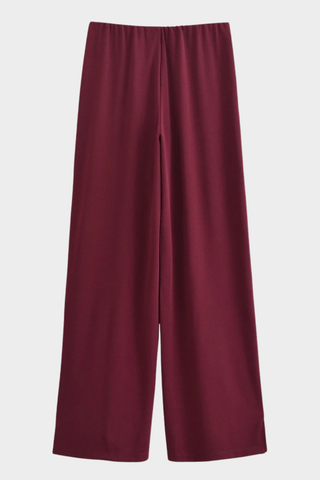 Soft Lounge Relaxed Top & Wide-Leg Pants Set – Lightweight Jersey, Long Sleeve, Minimal Design