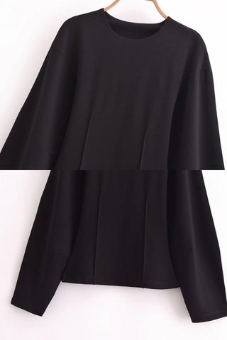 Soft Lounge Relaxed Top & Wide-Leg Pants Set – Lightweight Jersey, Long Sleeve, Minimal Design