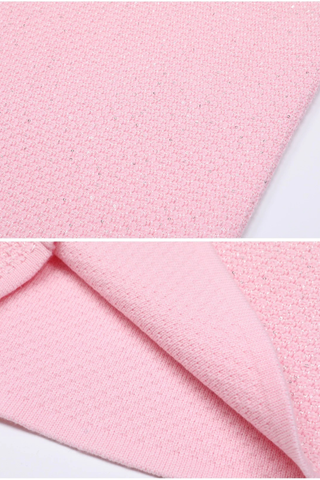 Knitted Sequin Floral Embellished Cardigan and High-Waist Pencil Skirt Set