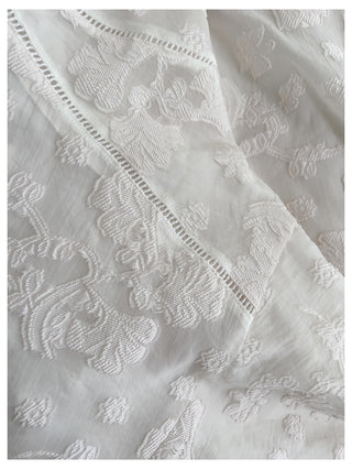 Floral Jacquard Lace Corset Midi Dress