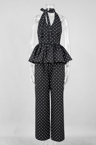 Monroe Polka Dot Peplum Set