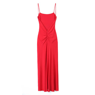 Sleeveless Red Long Dress