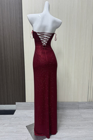 Sparkling Strapless Rhinestone Mermaid Evening Gown