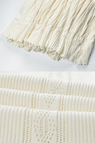 Soft Knit High-Waist Tiered Long Skirt