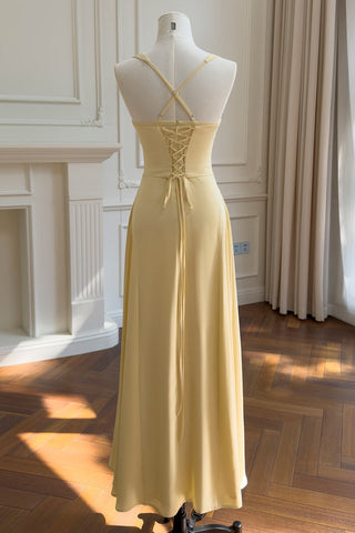 Ruched Sweetheart Corset Long Dress – Lace-Up Back Evening Dress