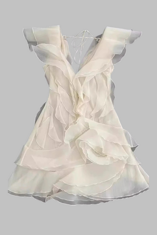 Soft Ruffle Off-Shoulder Mini Dress