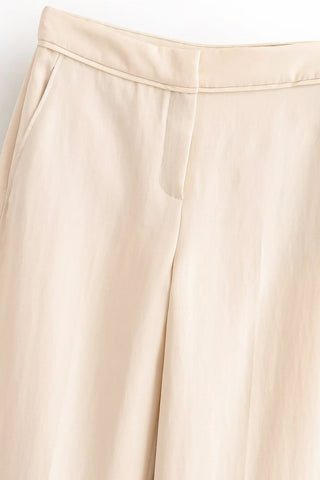 Asymmetric Fringe Halter Top & Wide-Leg Pants Set