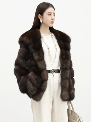Luxury Hooded Plush Fur-Effect Jacket