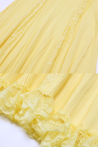 Luxe Ribbed Knit Off-Shoulder Lace Panel Long Dress