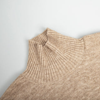 Soft Knit Two-Piece Set with Long-Sleeve Turtleneck and Relaxed Pants