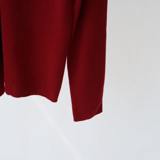 Long Sleeve Knit Top with Attached Scarf Detail and Regular Length