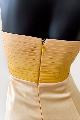 Satin Halter Long Dress with Crystal Detail Sleeveless