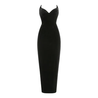 Hallie Strapless Velvet Long Dress
