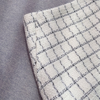 High-Waist Tweed Mini Skirt with Faux Fur Hem