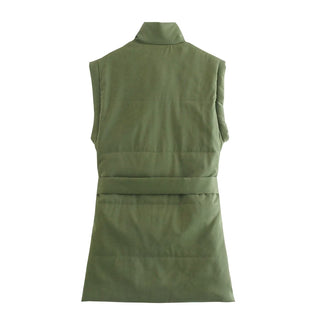 Nala Sleeveless High Neck Jacket
