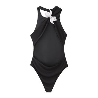 Dylan Sleeveless Backless Bow Bodysuit