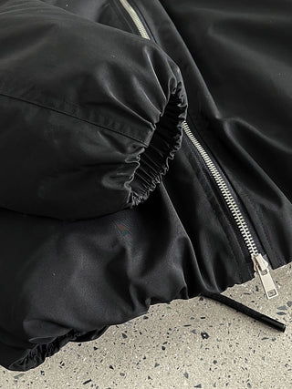 Oversized Faux Shearling Collar Puffer Jacket