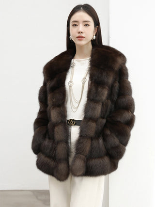 Luxury Hooded Plush Fur-Effect Jacket