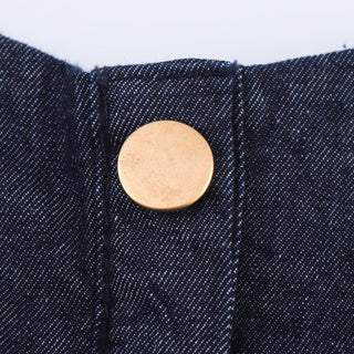 Button Front Denim Midi Dress with Adjustable Straps