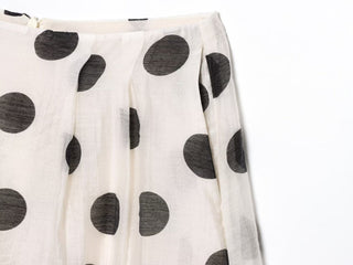 Elegant Polka Dot Halter Top & High-Waisted Shorts Linen Blend Set