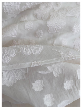 Floral Jacquard Lace Corset Midi Dress