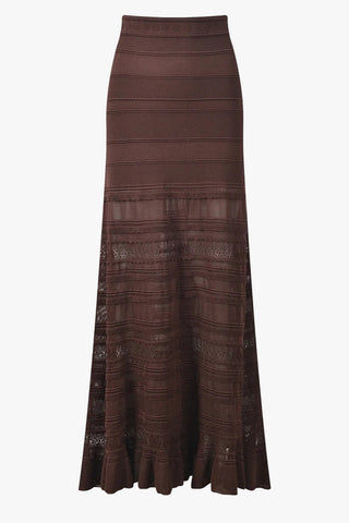 Sleeveless Lace Knit Top & Long Skirt Co-Ord Set