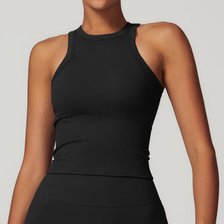 Seamless Sculpt Halter Crop Top & High-Waist Legging Set