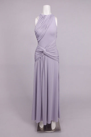Ruched Twist Waist Sleeveless Long Dress