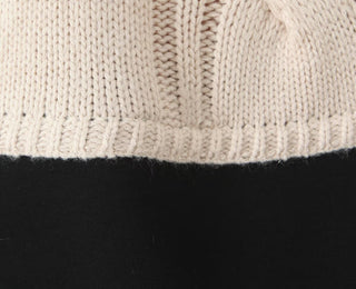 Knit Sleeveless Turtleneck Mini Dress with Contrast Hem