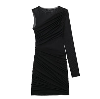 Laurel One Shoulder Mesh Mini Dress