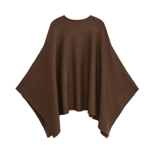 Soft Knit Poncho Top – Asymmetrical Hem Relaxed Fit