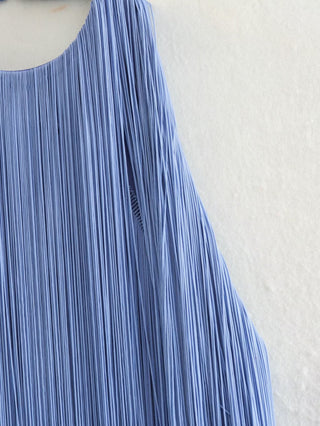 Backless Fringe Halter Mini Dress
