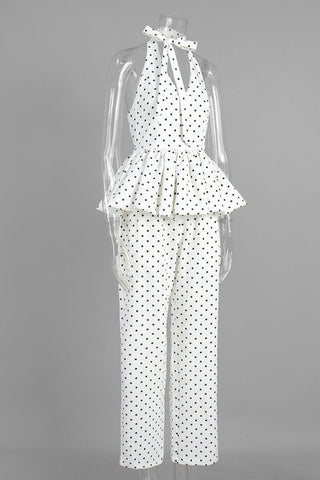 Monroe Polka Dot Peplum Set