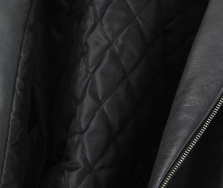 Cropped Faux Leather Bomber Jacket with Zip Detail