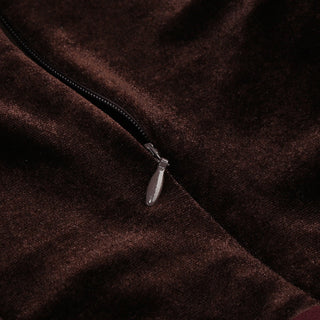 Sleeveless Velvet Corset Long Dress with Mesh Straps & Draped Chiffon Skirt