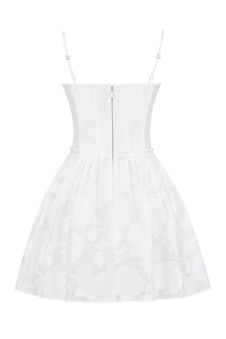 Rosette Texture Corset Mini Dress