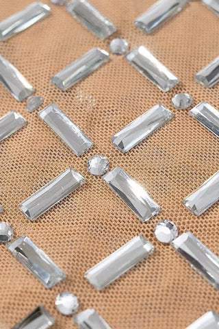 Crystal Embellished Halter Neck Bodycon Long Dress