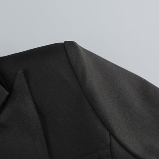Tailored Structured Blazer with Lace-Up Corset Design