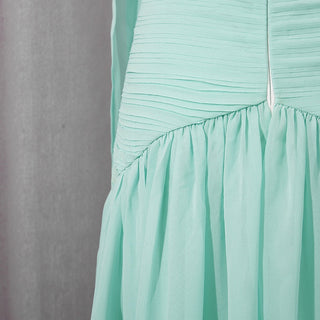 Pleated Halter Chiffon Long Dress
