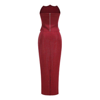 Crystal Embellished Corset Top & Long Skirt Set