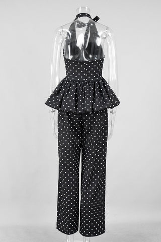 Monroe Polka Dot Peplum Set