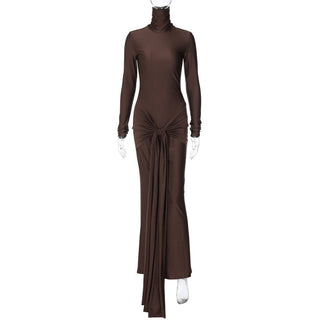 Elegant High Neck Long Dress