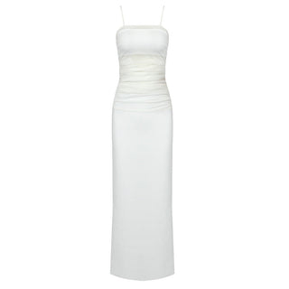 Bandage Mesh Sleeveless Long Dress